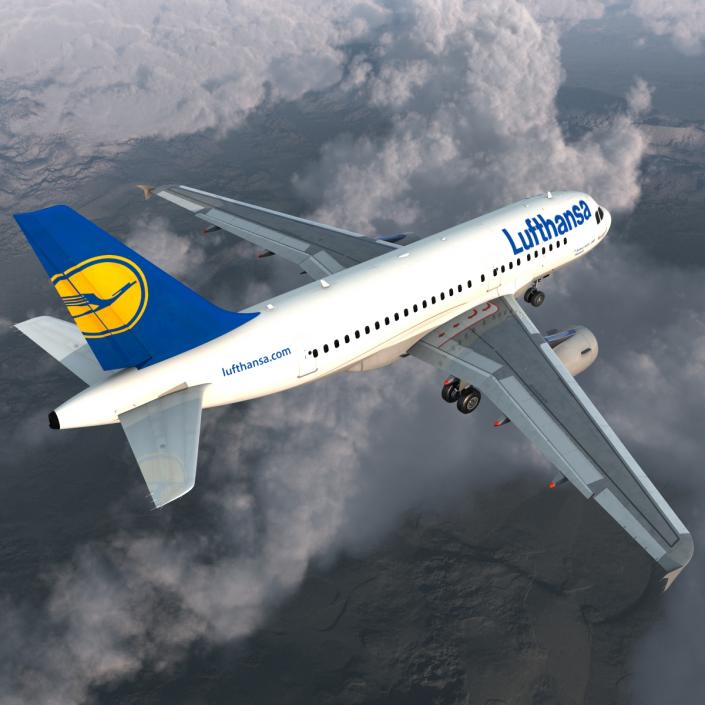 3D Airbus A321 Lufthansa