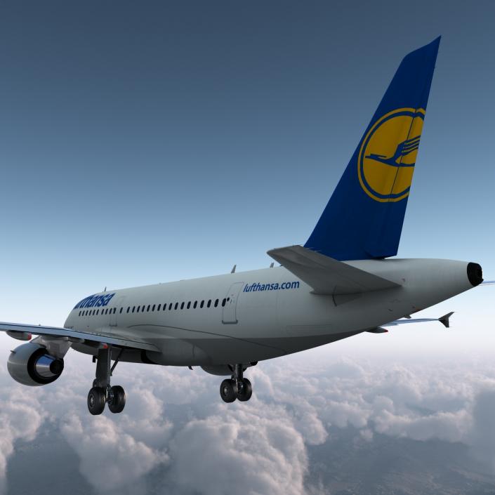 3D Airbus A321 Lufthansa