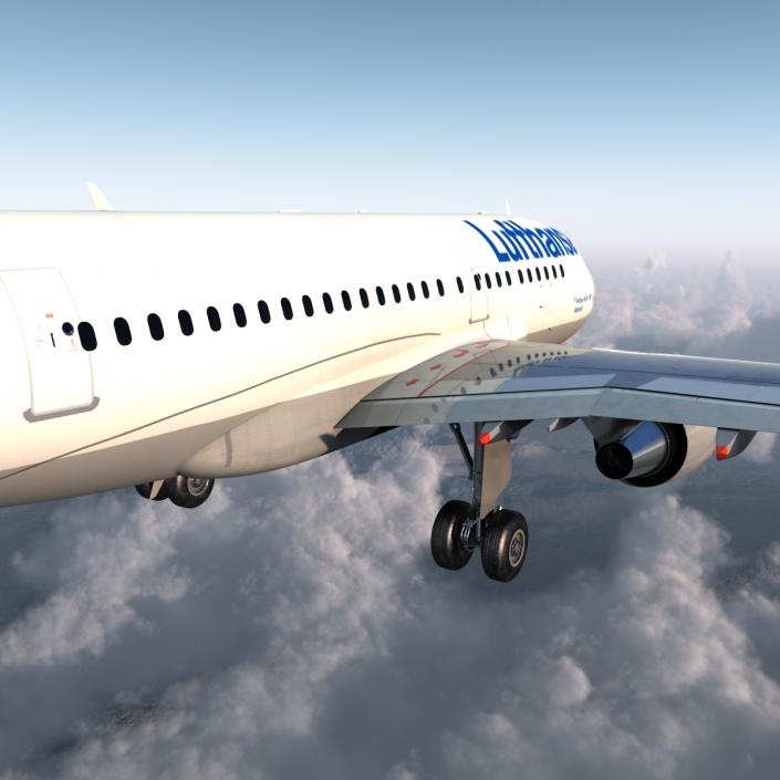 3D Airbus A321 Lufthansa