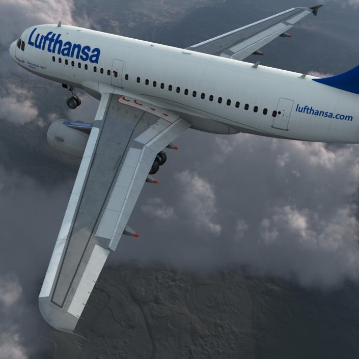 3D Airbus A321 Lufthansa