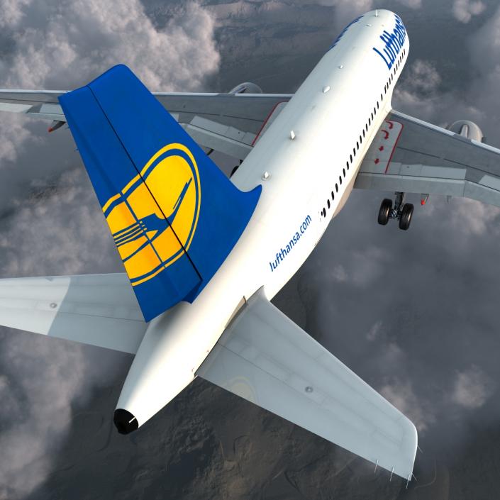 3D Airbus A321 Lufthansa