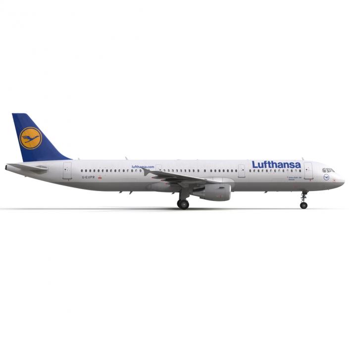 3D Airbus A321 Lufthansa