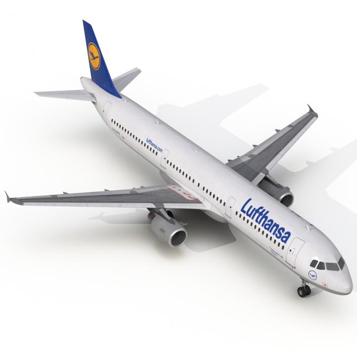 3D Airbus A321 Lufthansa