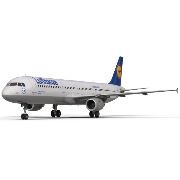 3D Airbus A321 Lufthansa