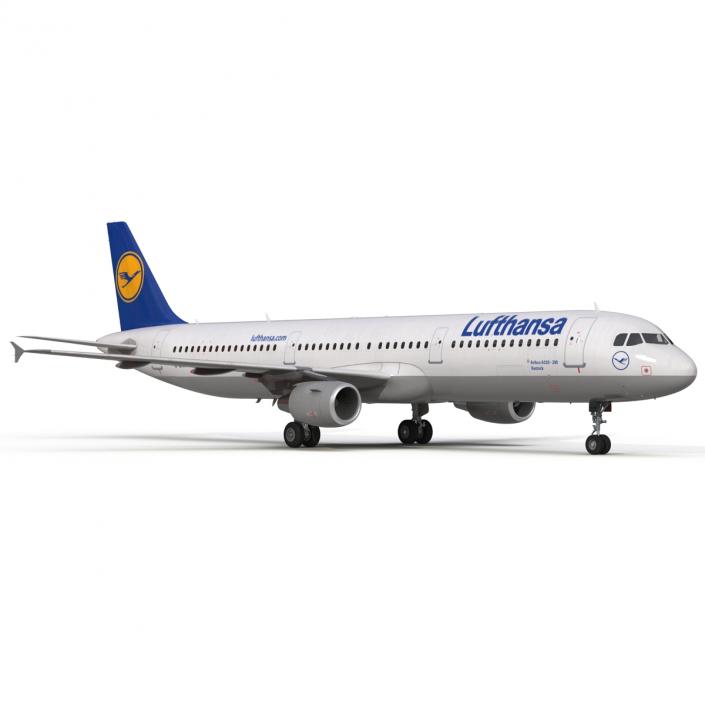 3D Airbus A321 Lufthansa