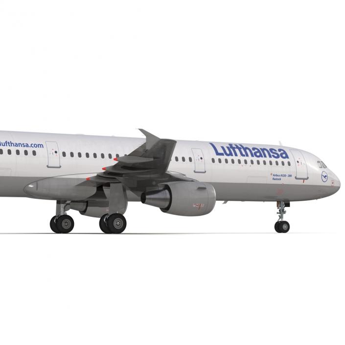 3D Airbus A321 Lufthansa