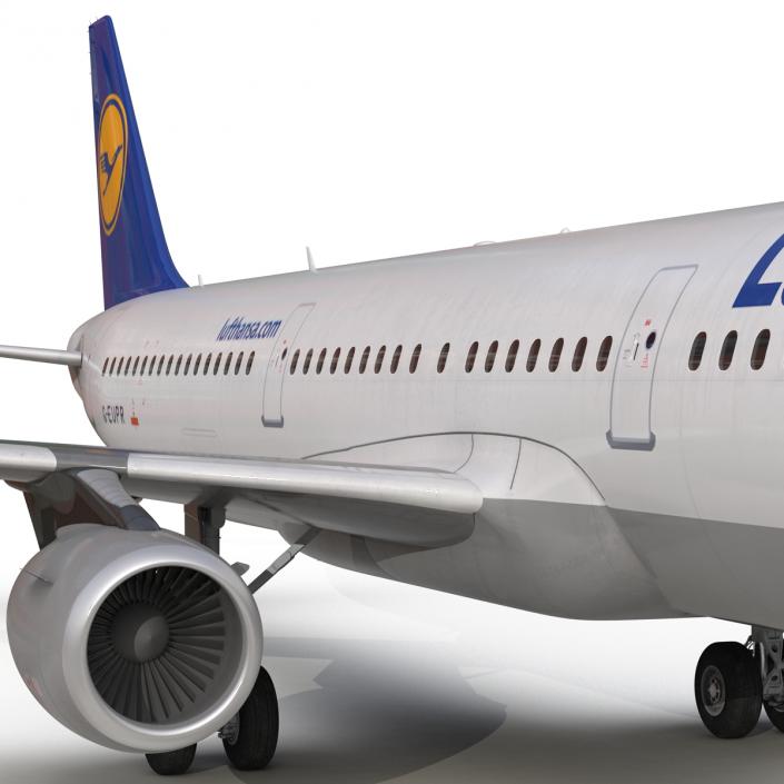 3D Airbus A321 Lufthansa