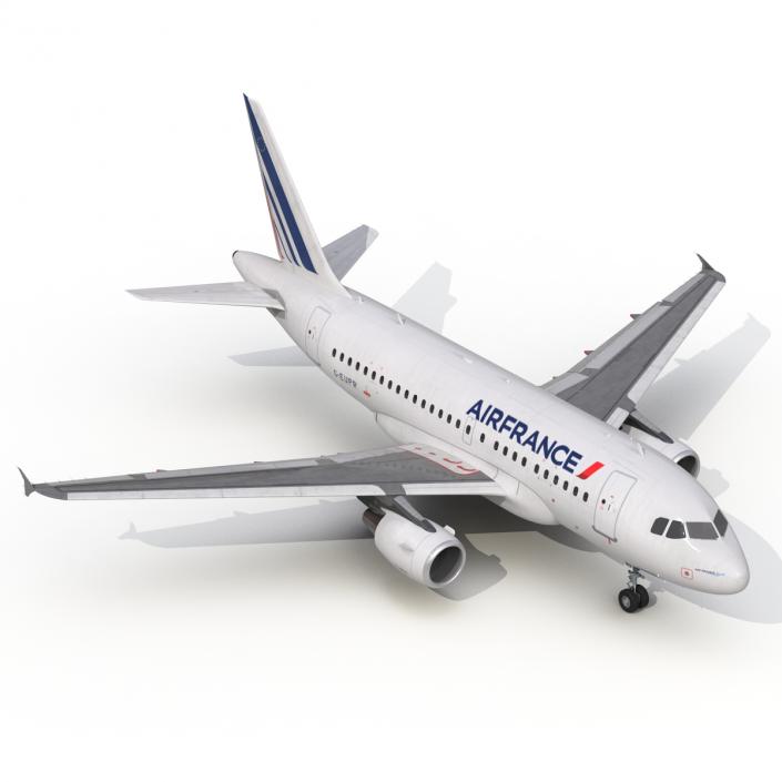 Airbus A318 Air France Rigged 3D model