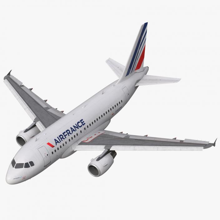 Airbus A318 Air France Rigged 3D model