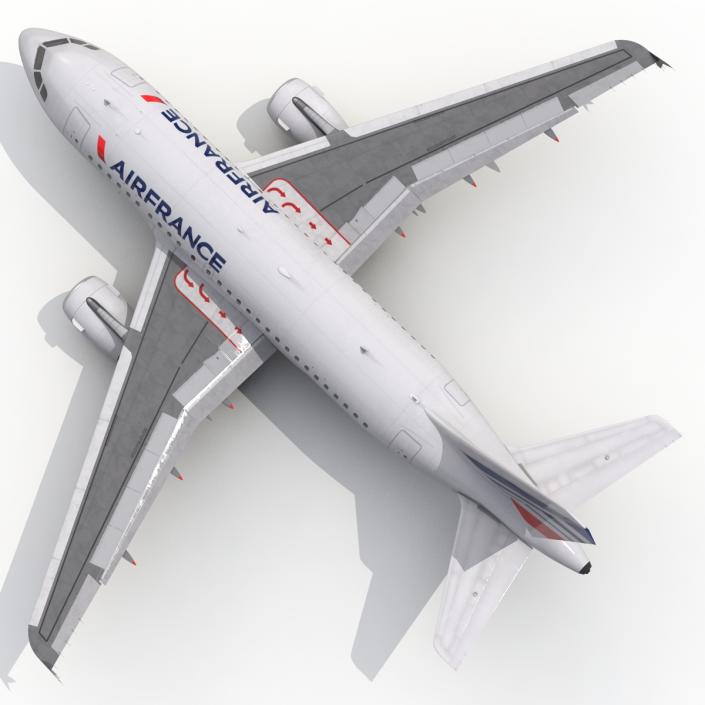 Airbus A318 Air France Rigged 3D model