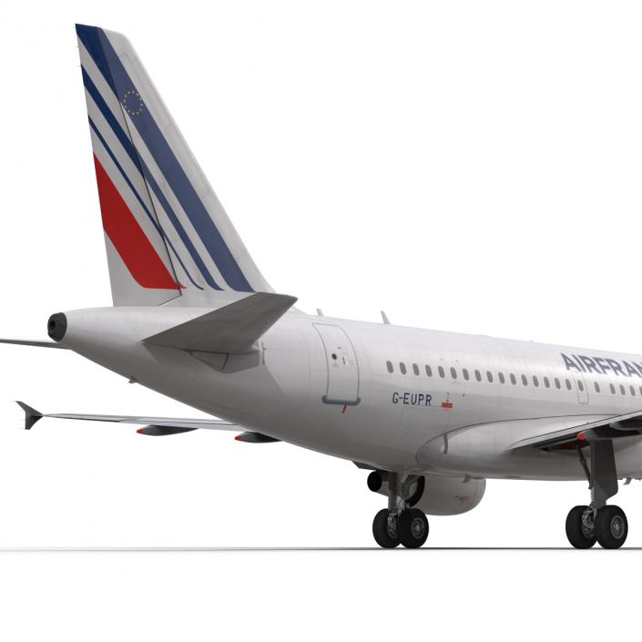 Airbus A318 Air France Rigged 3D model