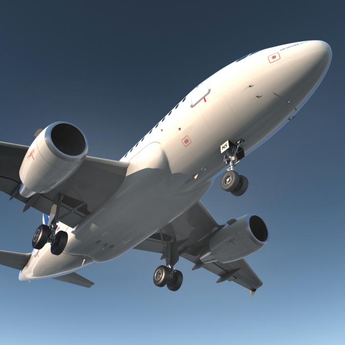 Airbus A318 Air France Rigged 3D model