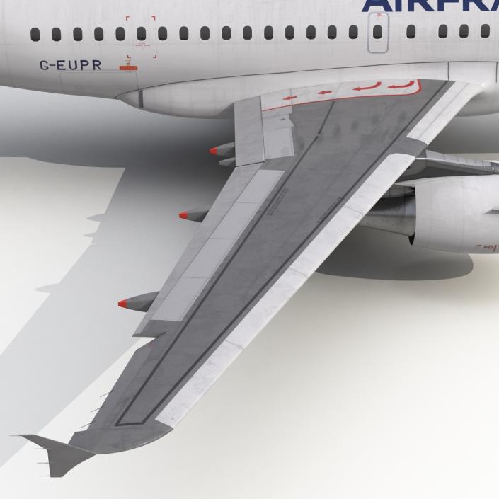 Airbus A318 Air France Rigged 3D model