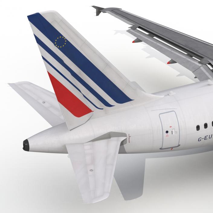 Airbus A318 Air France Rigged 3D model