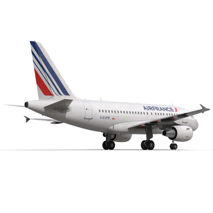 Airbus A318 Air France Rigged 3D model