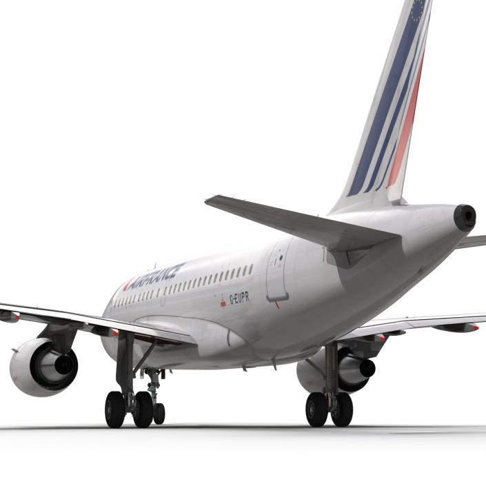 Airbus A318 Air France Rigged 3D model