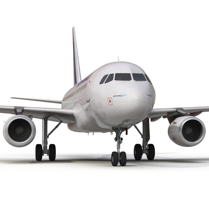 Airbus A318 Air France Rigged 3D model