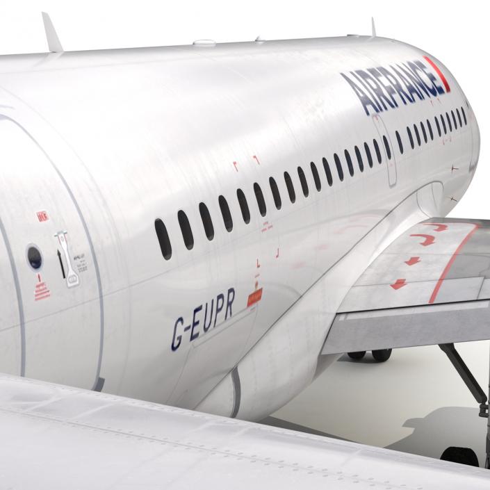 Airbus A318 Air France Rigged 3D model