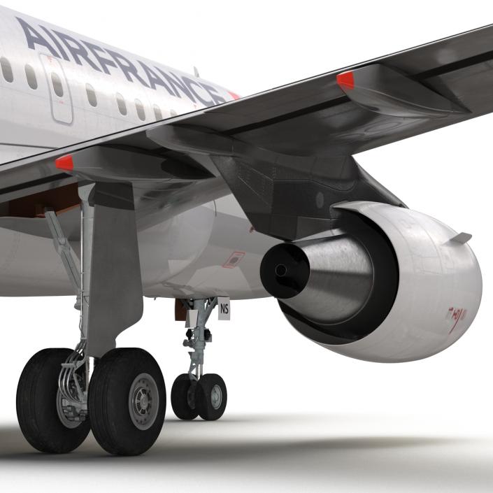 Airbus A318 Air France Rigged 3D model