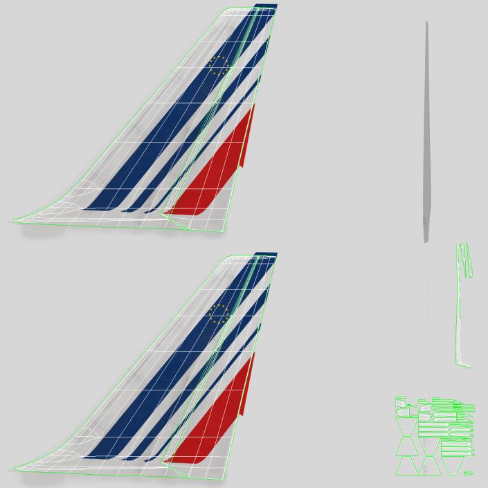 Airbus A318 Air France Rigged 3D model