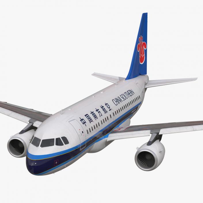 Airbus A318 China Southern Airlines Rigged 3D