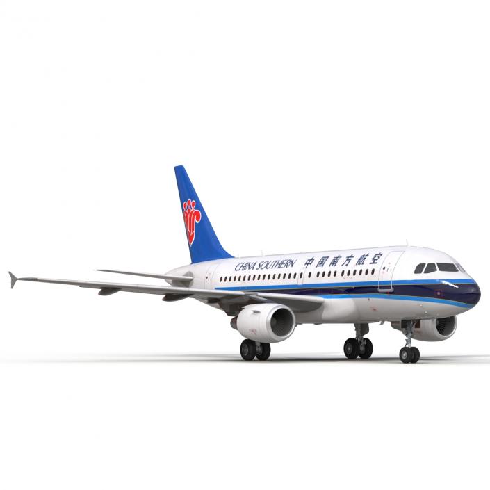 Airbus A318 China Southern Airlines Rigged 3D