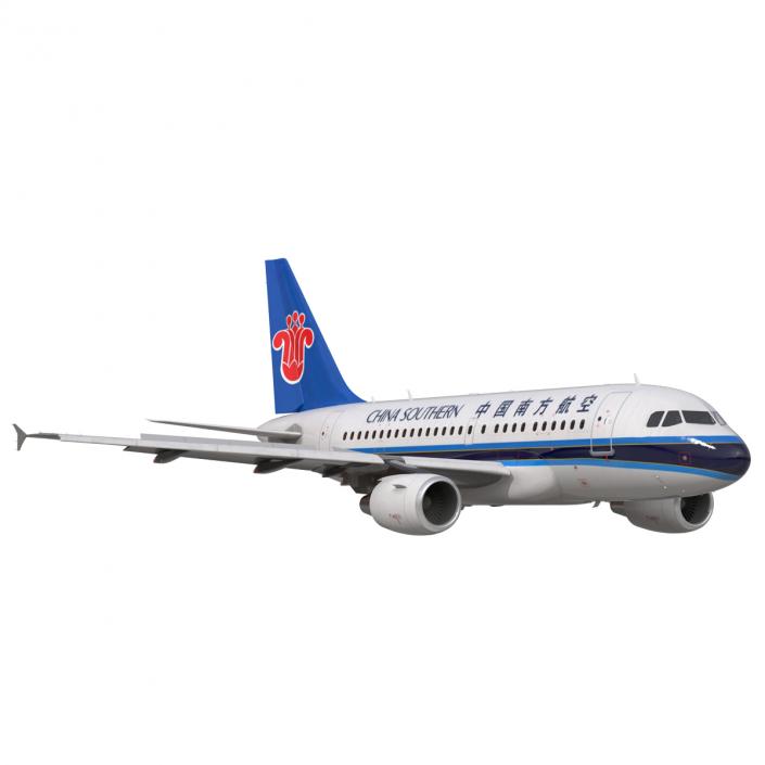 Airbus A318 China Southern Airlines Rigged 3D