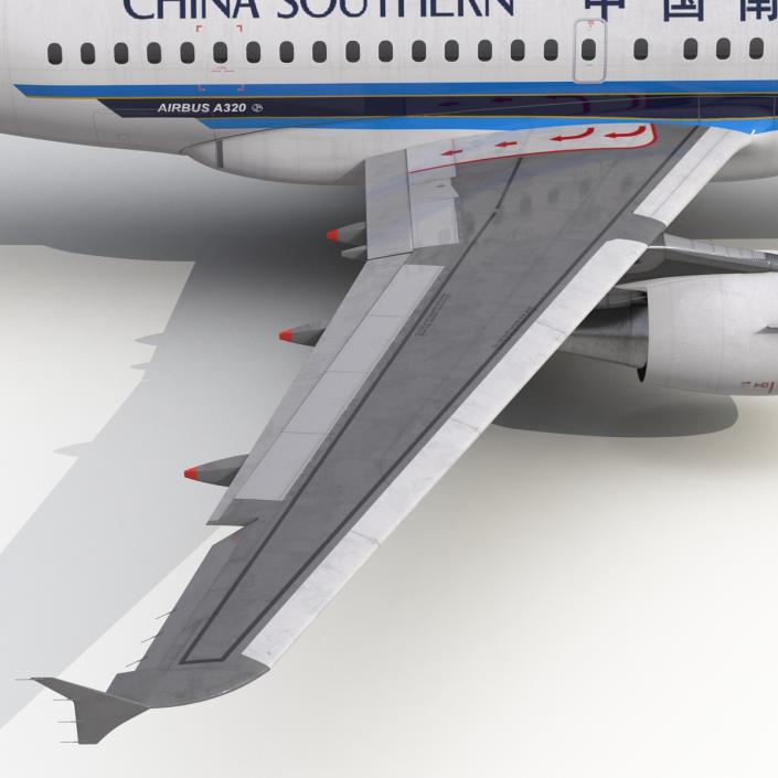 Airbus A318 China Southern Airlines Rigged 3D