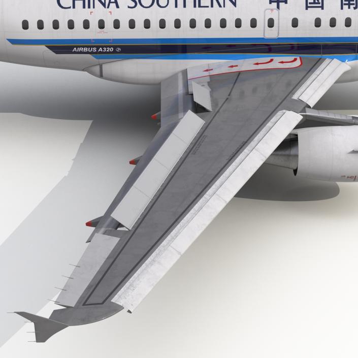 Airbus A318 China Southern Airlines Rigged 3D