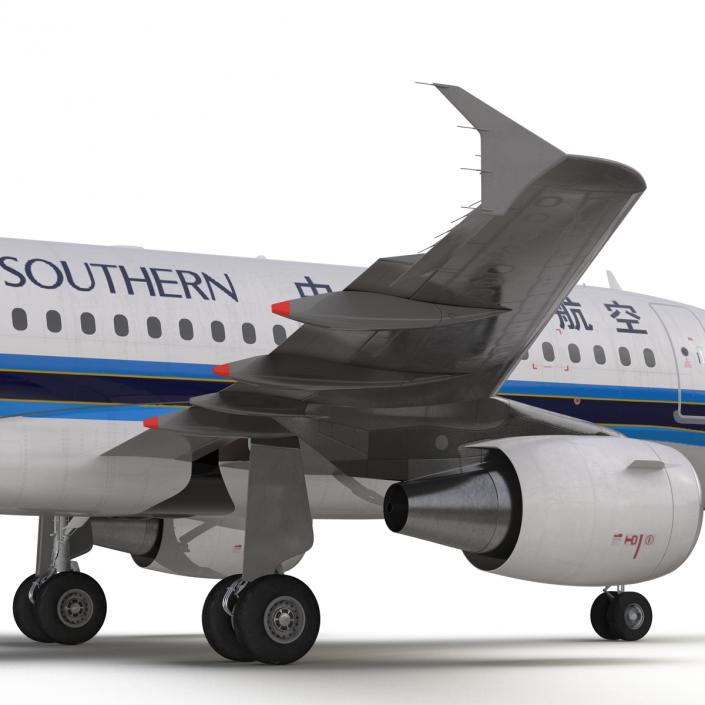 Airbus A318 China Southern Airlines Rigged 3D