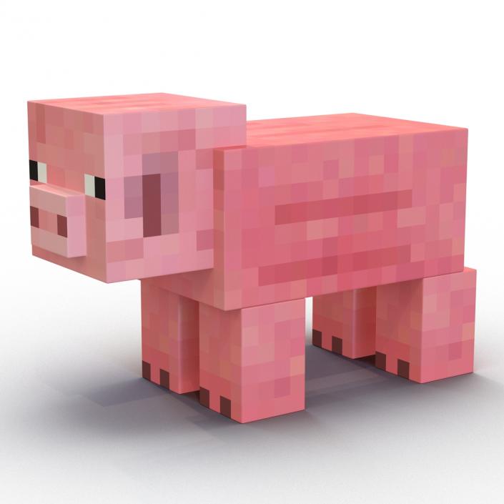 3D Minecraft Pig model