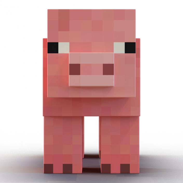 3D Minecraft Pig model