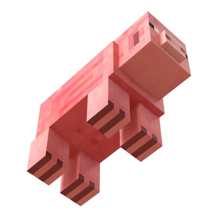 3D Minecraft Pig model