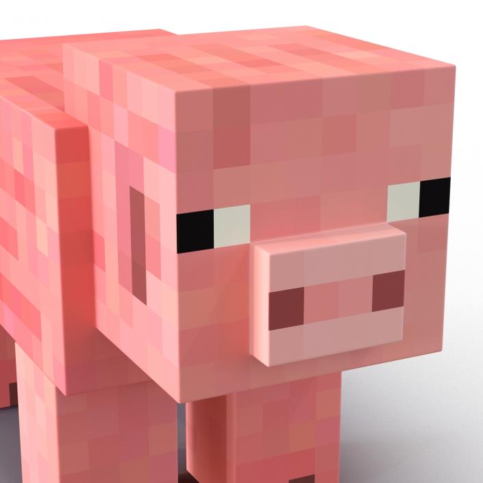 3D Minecraft Pig model