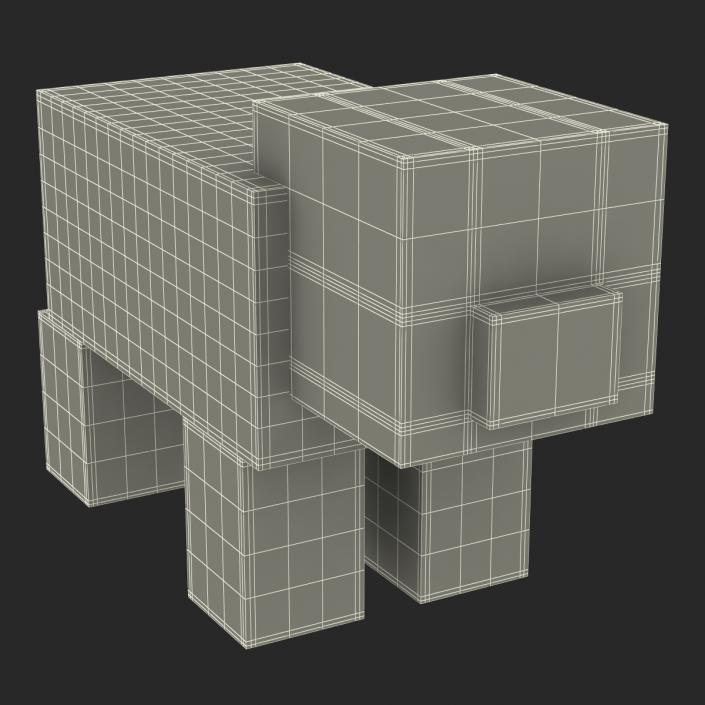 3D Minecraft Pig model