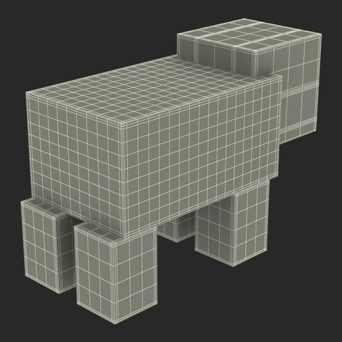 3D Minecraft Pig model