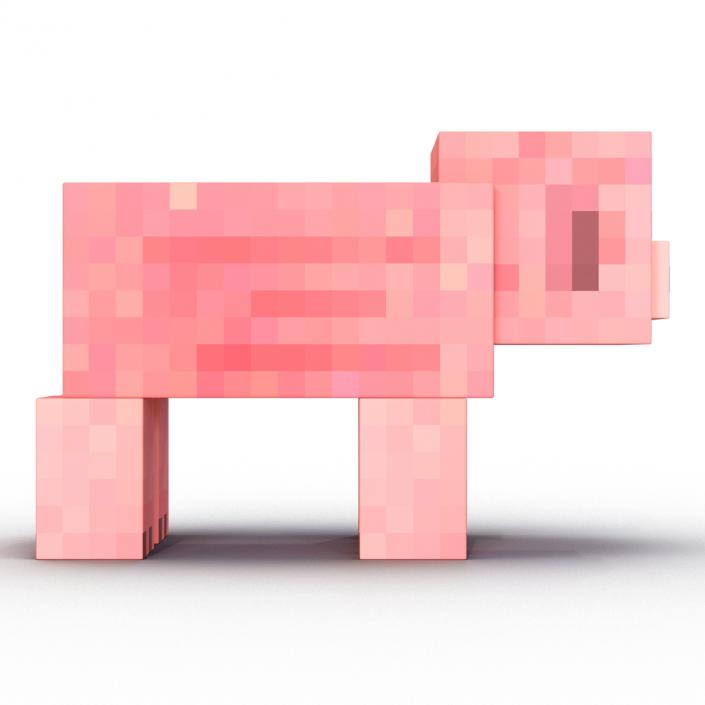 3D model Minecraft Pig Rigged