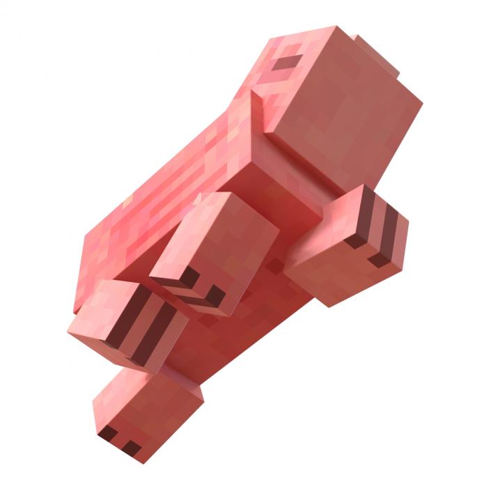 3D model Minecraft Pig Rigged