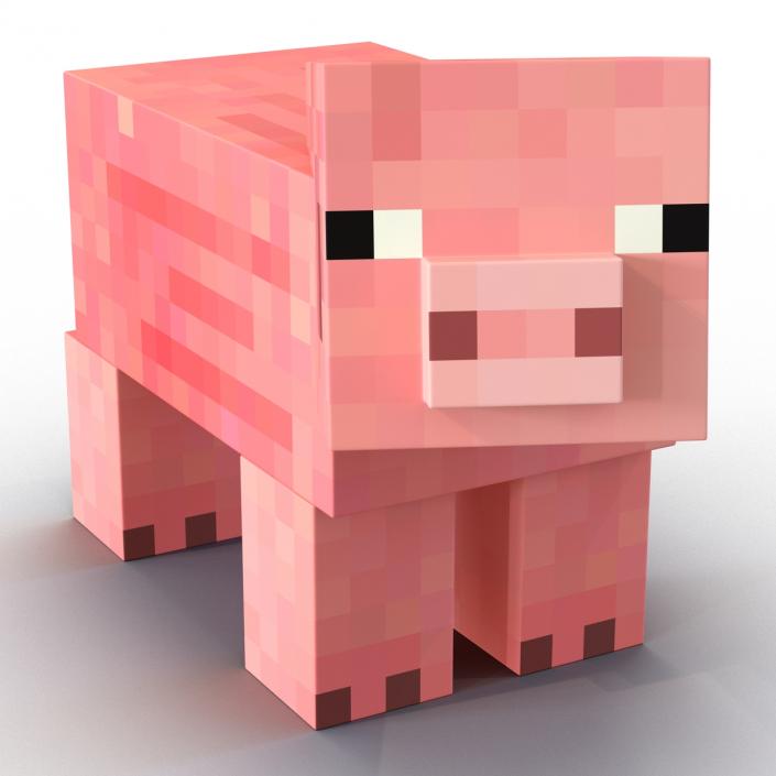 3D model Minecraft Pig Rigged