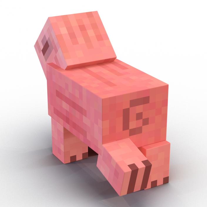 3D model Minecraft Pig Rigged