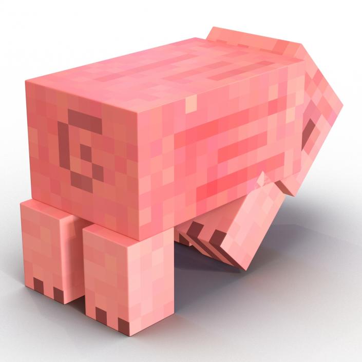 3D model Minecraft Pig Rigged