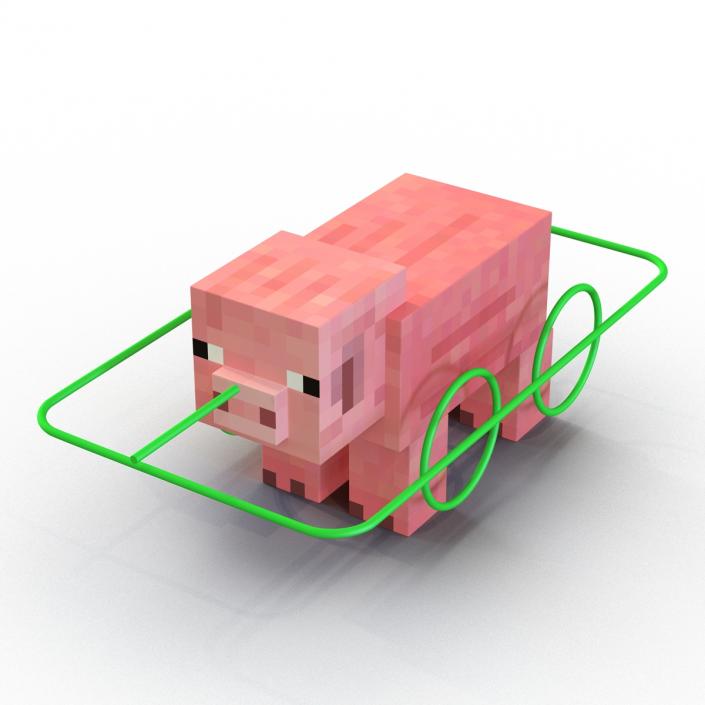 3D model Minecraft Pig Rigged