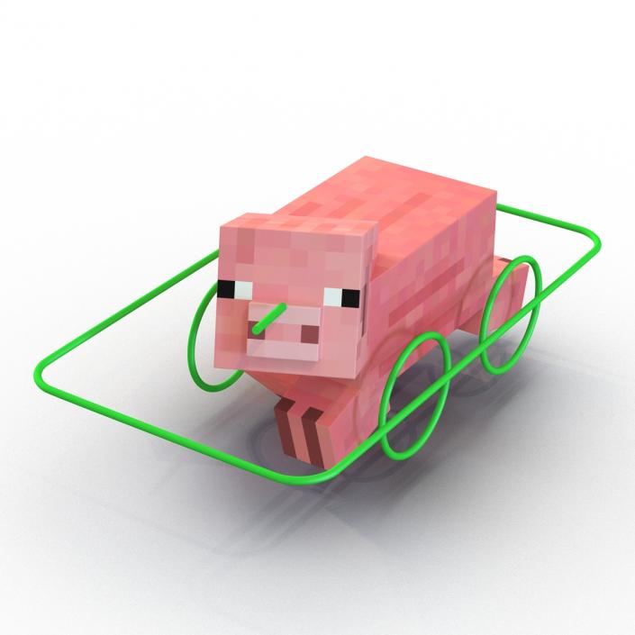 3D model Minecraft Pig Rigged