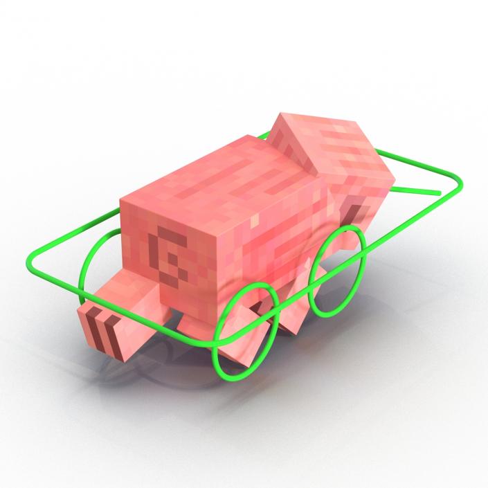 3D model Minecraft Pig Rigged