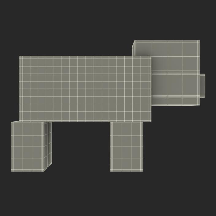 3D model Minecraft Pig Rigged