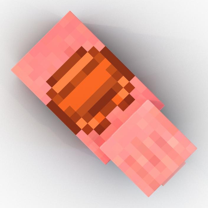 3D model Minecraft Pig with Saddle