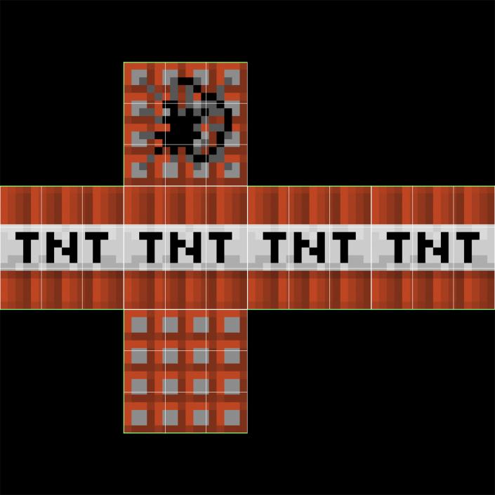 3D Minecraft TNT model