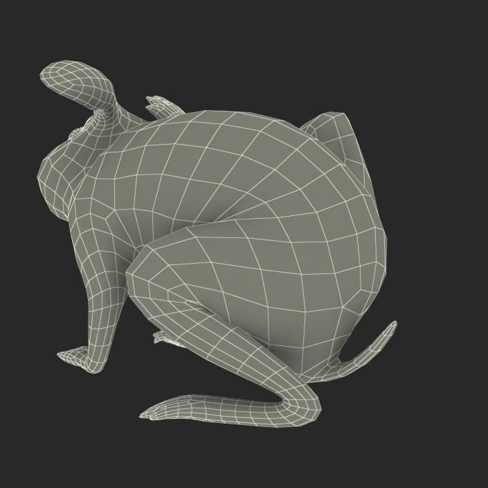 White Rabbit Pose 4 3D model