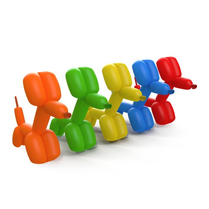 3D Balloon Dogs Set