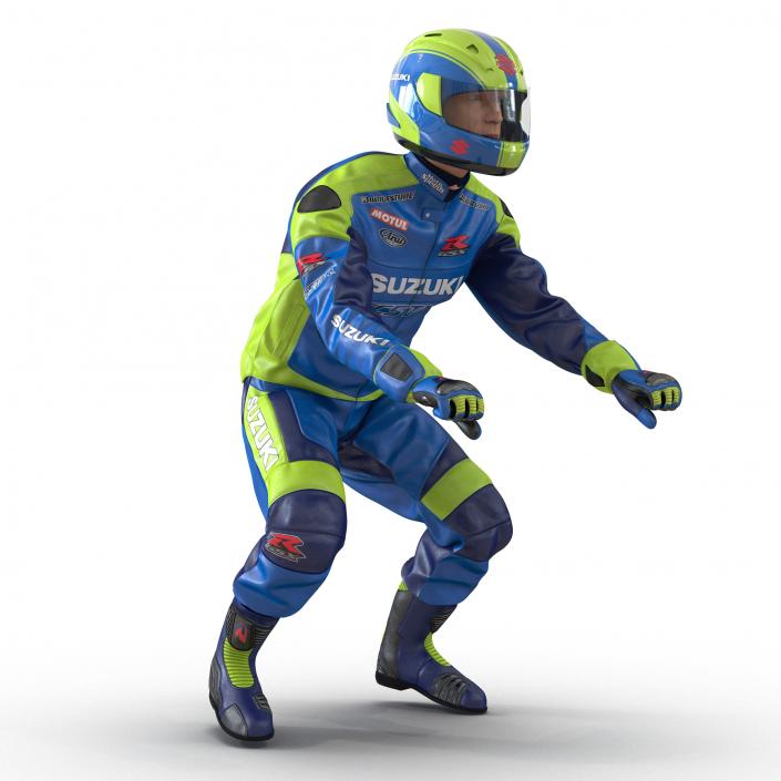 3D Motorcycle Rider Rigged model